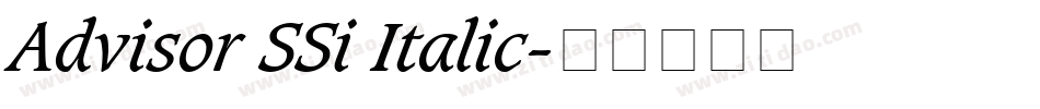 Advisor SSi Italic字体转换